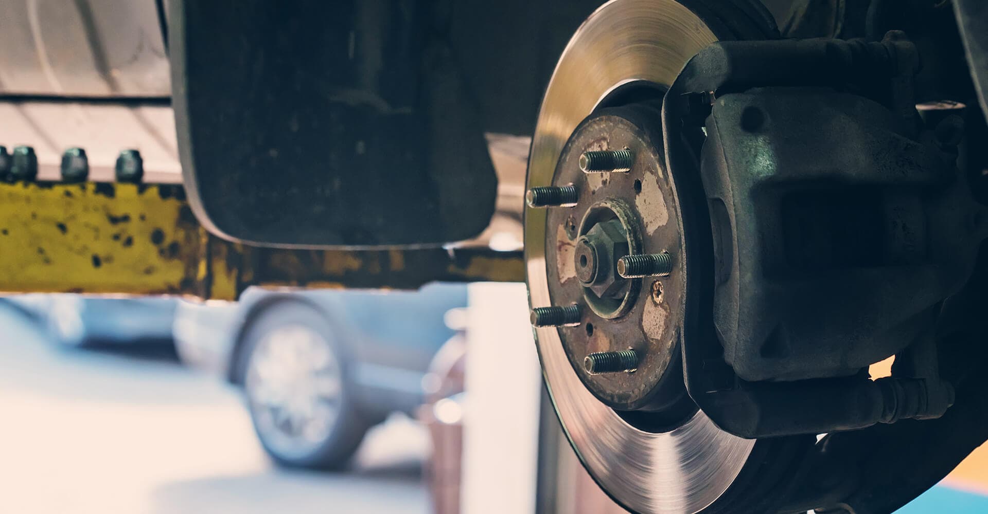 Mechanic working on a car